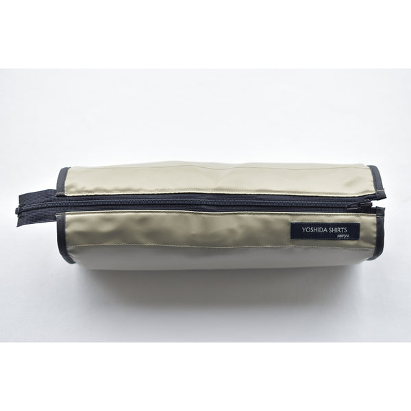 【日本製】 シャツケース 収納 出張 旅行 コンパクト 持ち運びトラベルポーチ イージーフォーマルケース グレー(FKR-01-gr)